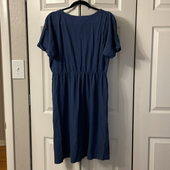 Pact French Navy The Portside Button-Front Dress | L - Picture 6 of 7